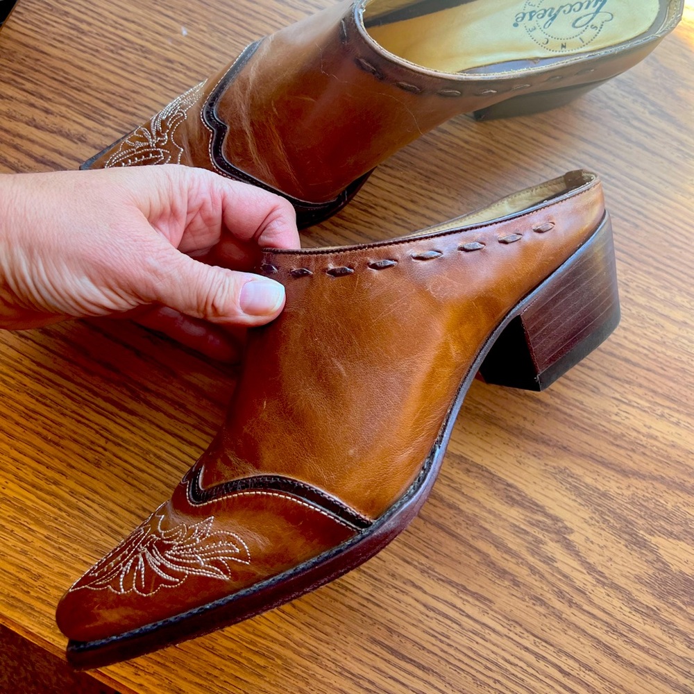 Lucchese leather mules. Size 8.5. Barely worn. Gorgeous spring boots